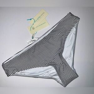 Sea Level Swim Positano Stripe Regular Bikini Pant in Night Sky - size 8 - NWT